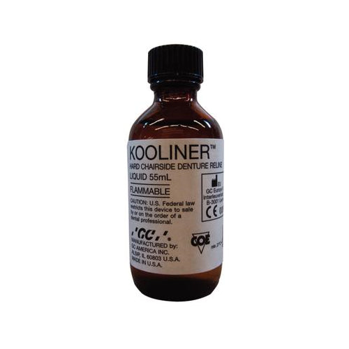 GC 345091 Kooliner Hard Chairside Denture Reline Material Liquid 2 Oz Bottle GC 345091 Kooliner Hard Chairside Denture Reline Material Liquid 2 Oz Bottle